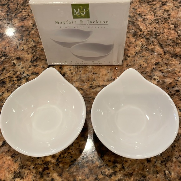 Mayfair & Jackson - Simply White - set of 2 small dipping bowls - oil, soy sauce - Picture 4 of 8